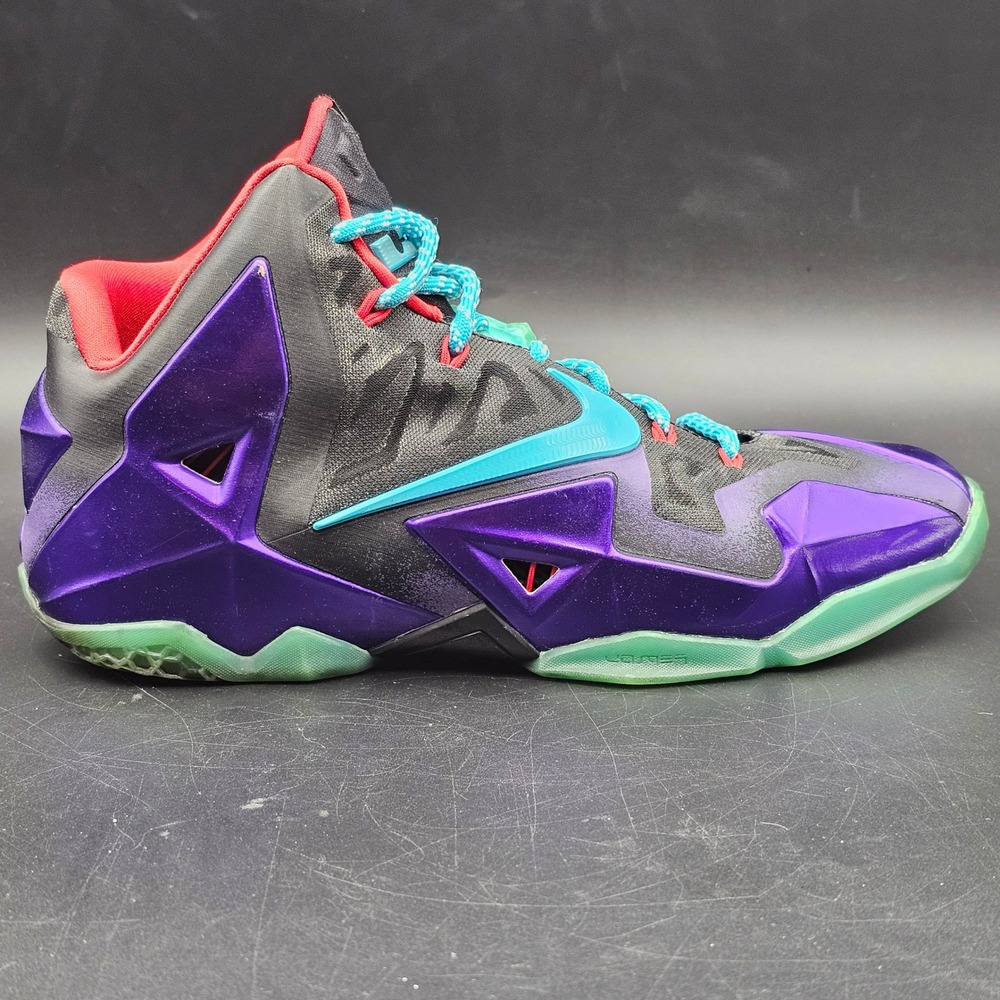 Nike ID LeBron 11  Mens Basketball Shoes Purple Black Teal 641217-991 size 9.5